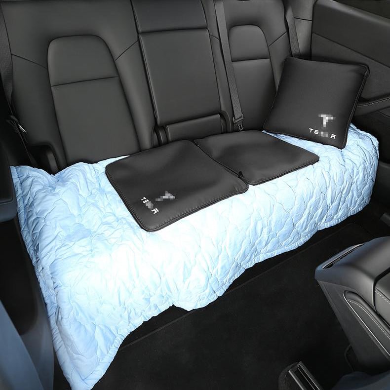 Pillow Quilt - Pillow Unfolds to be a Quilt - Great For Chill or In-car Rest For Model 3 Y S X