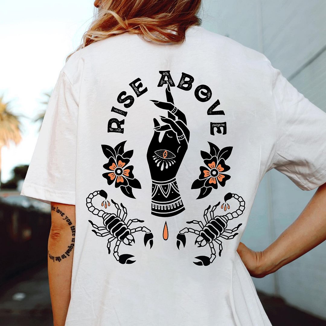 Rise Above Printed Women's T-shirt - Minnieskull