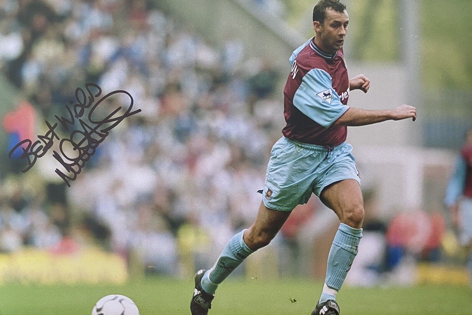 Don Hutchison Genuine Hand Signed West Ham United 12x8 Photo Poster painting