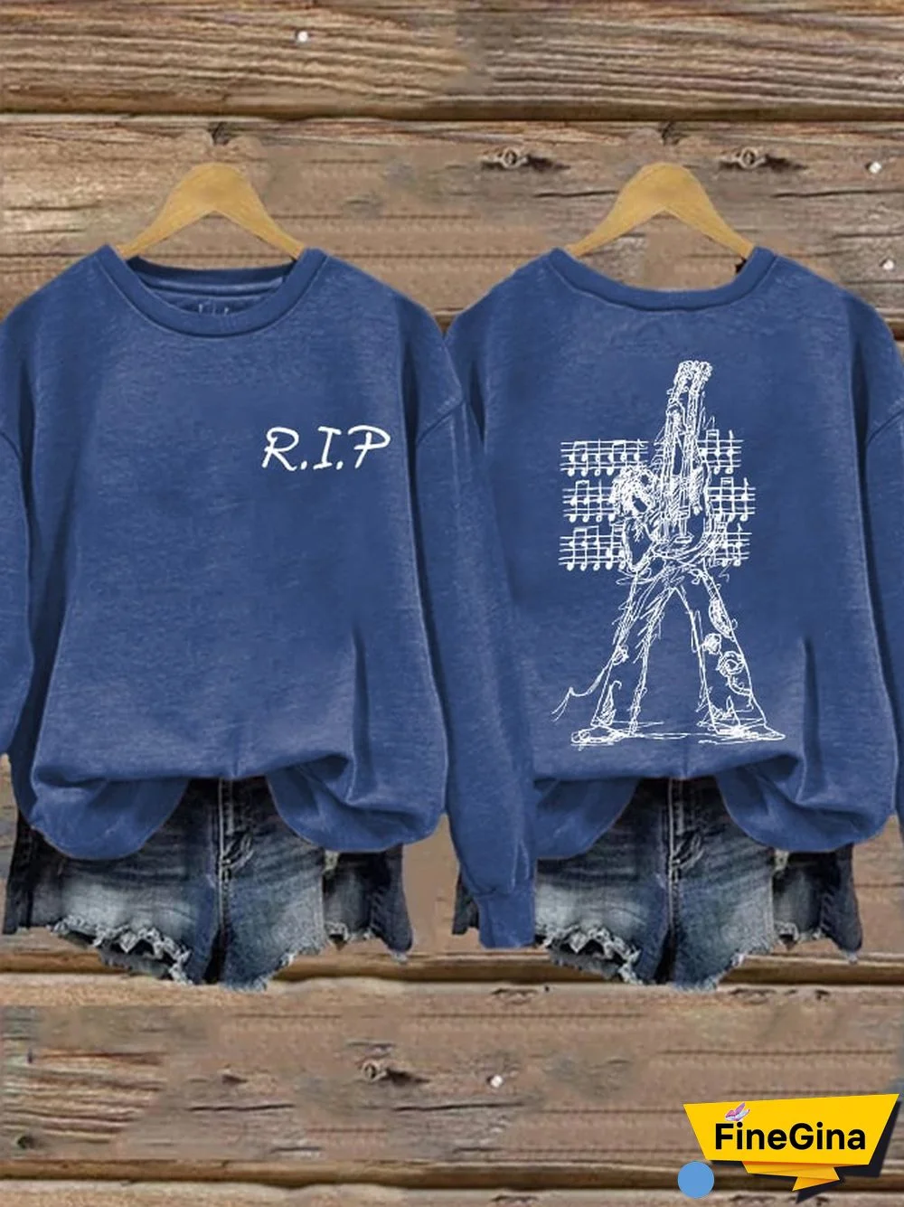 Women'S King Of Music RIP Print Sweatshirt