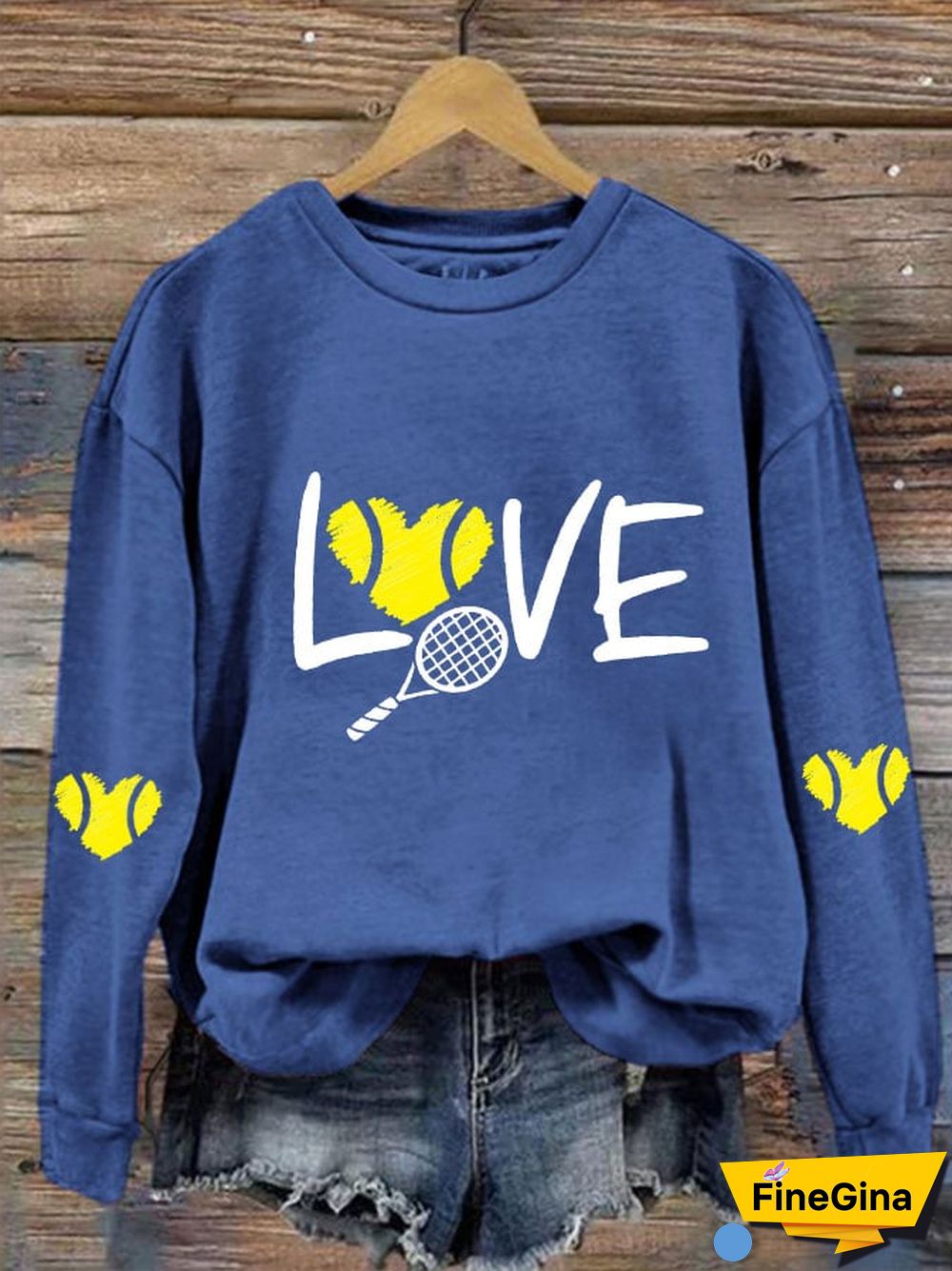 women's love tennis sweatshirt