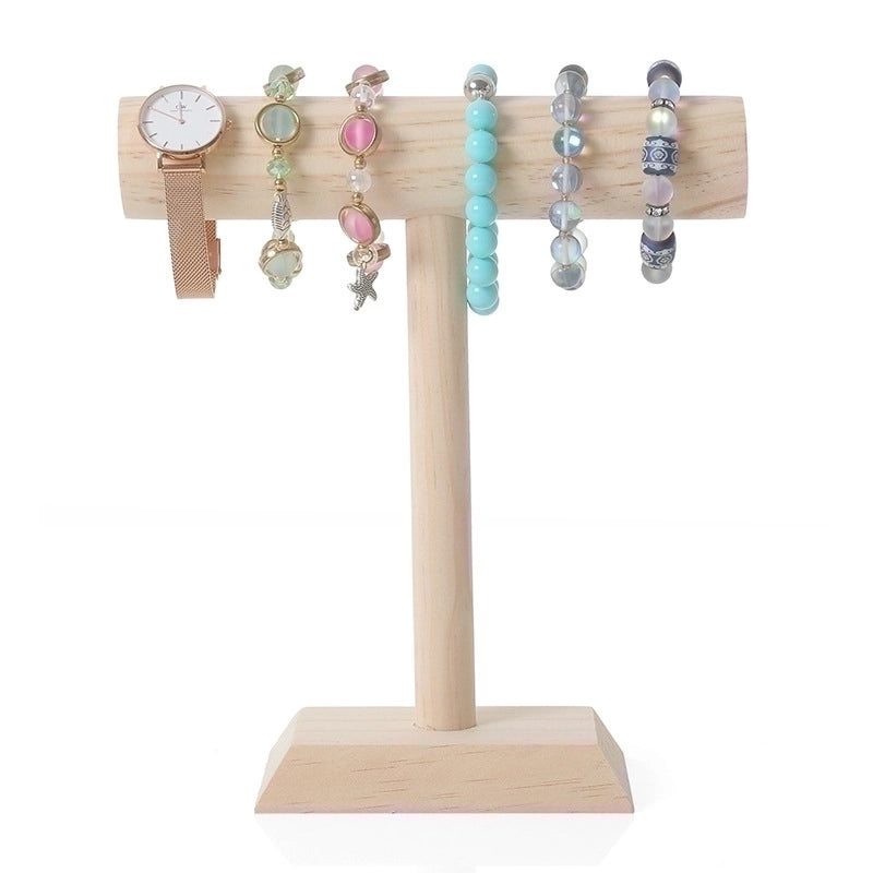 Minimalist Geometric Solid Wood Jewelry Rack