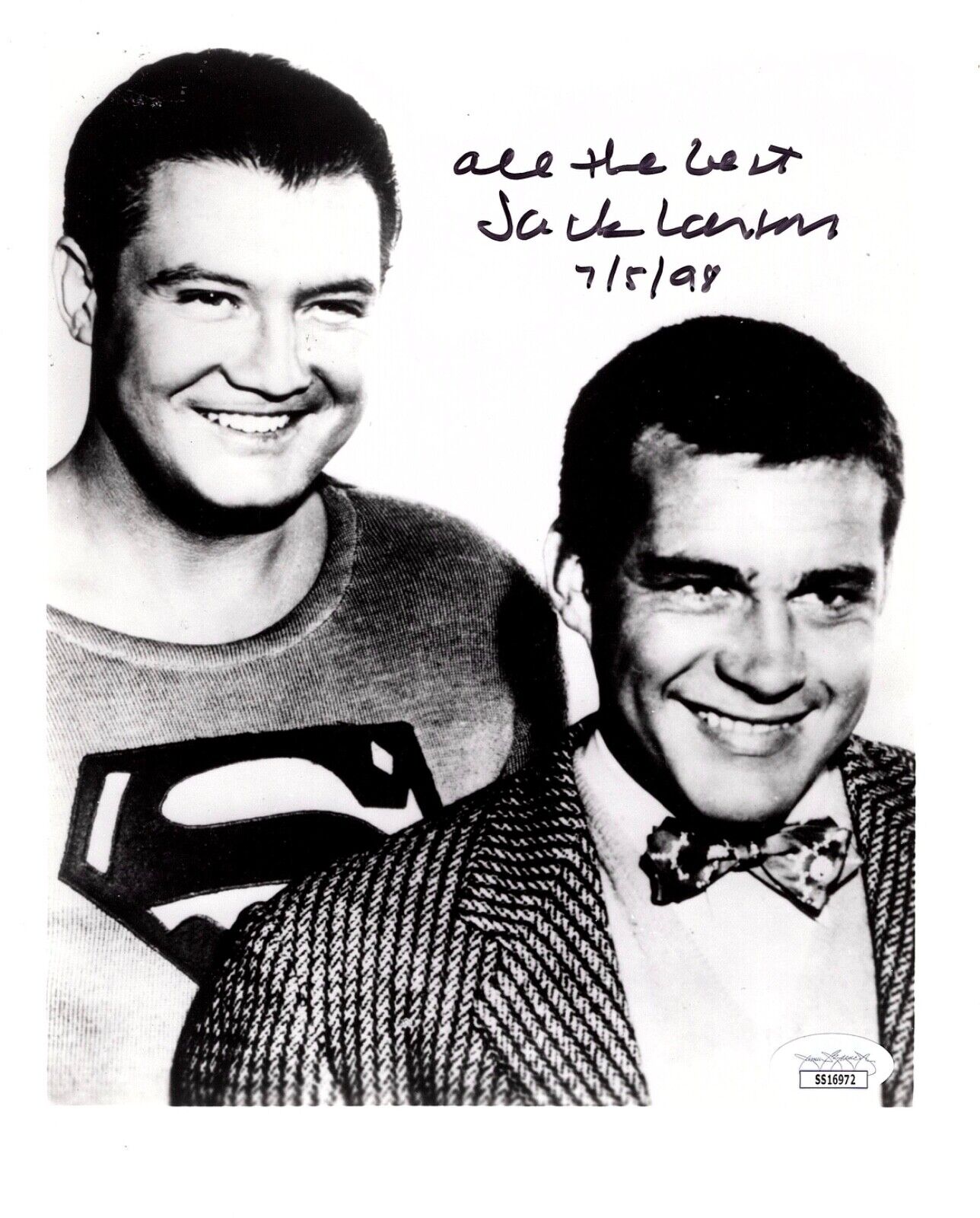 JACK LARSON Autograph Hand SIGNED 8x10 SUPERMAN Photo Poster painting JIMMIE OLSEN JSA CERTIFIED