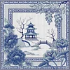 (Stamped/Counted) Orchid Porcelain Scenery-14CT Cross Stitch 40*40cm/15.75*15.75in