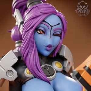Pornhint Alien Commander Pin Up Statue & Miniature Jigglystix PinUp Factory NSFW