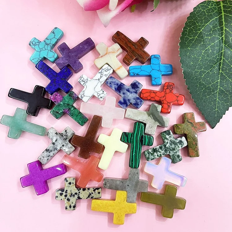 ✝️Easter Natural Stone Crystal Cross Decoration🎁