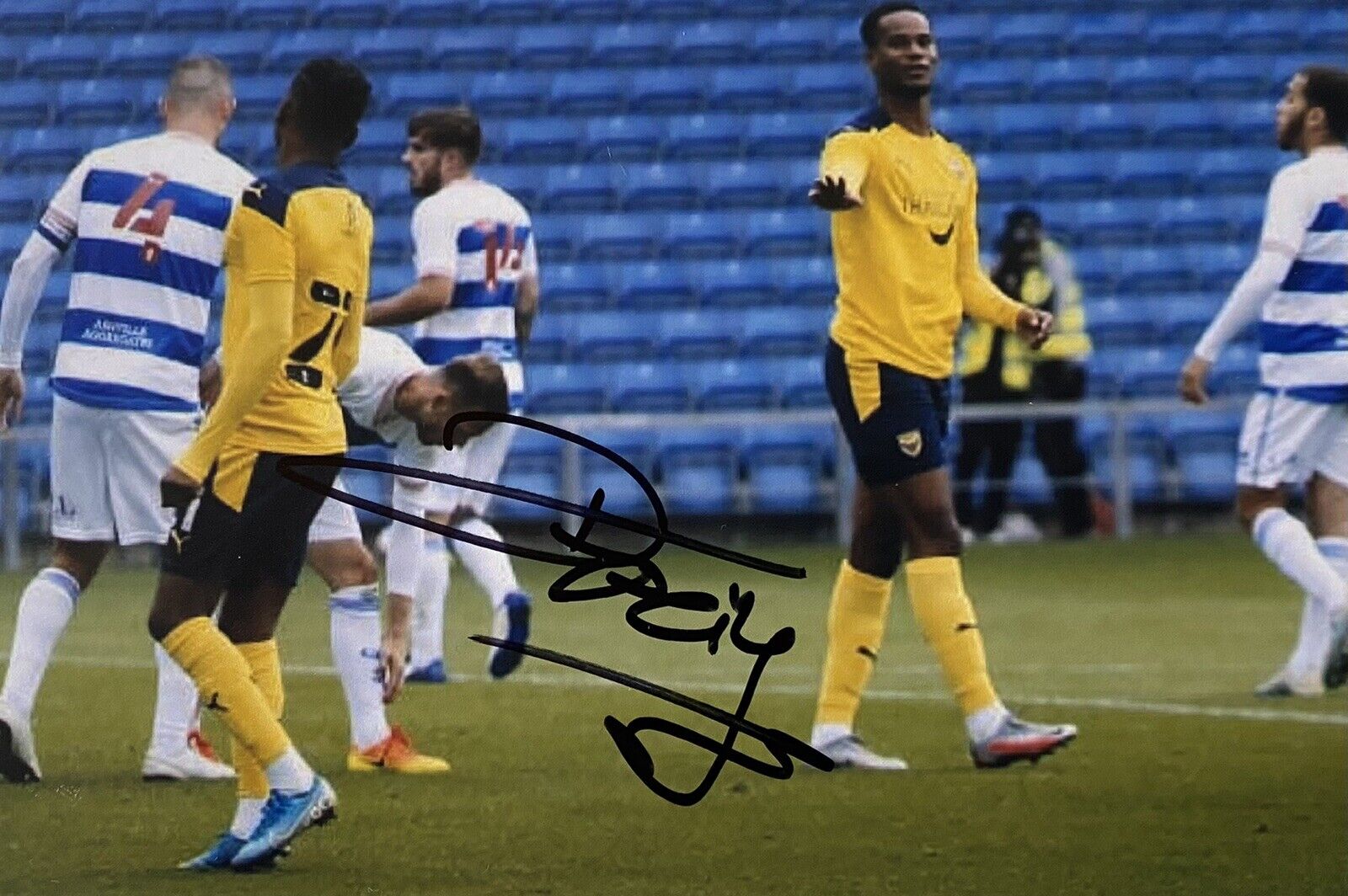 Derick Osei Genuine Hand Signed Oxford United 6X4 Photo Poster painting