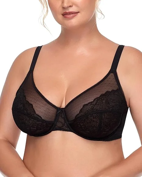 🔥Unlined Comfort Unpadded Full Coverage Plus Size Underwire Bra
