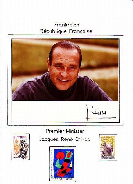 France President Jacques Chirac 1932-2019 genuine autograph signed Photo Poster painting 5x7