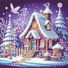 Diamond Painting-DIY Crystal Rhinestone Snow House
