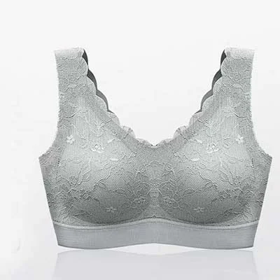 Jerrinut Plus Size Bras For Women Seamless Bra With Gathers Pad Comfortable Bralette Push Up Brassiere Bra Vest Wireless BH