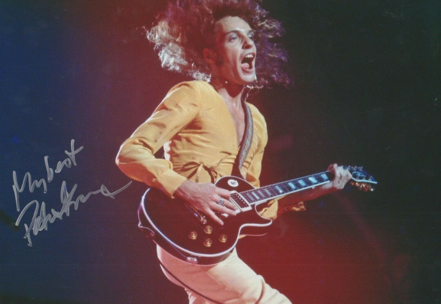 Peter Frampton **HAND SIGNED** 8x12 Photo Poster painting ~ AUTOGRAPHED