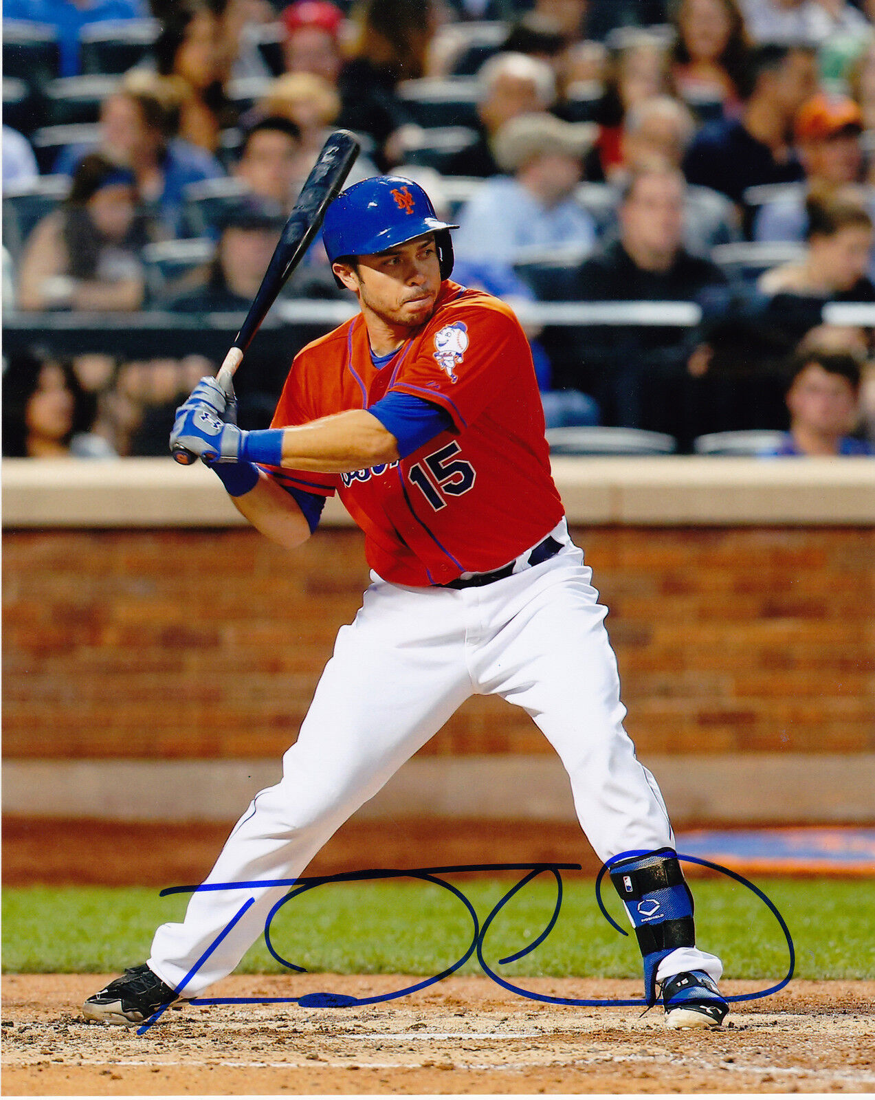 TRAVIS D'ARNAUD NEW YORK METS ACTION SIGNED 8x10