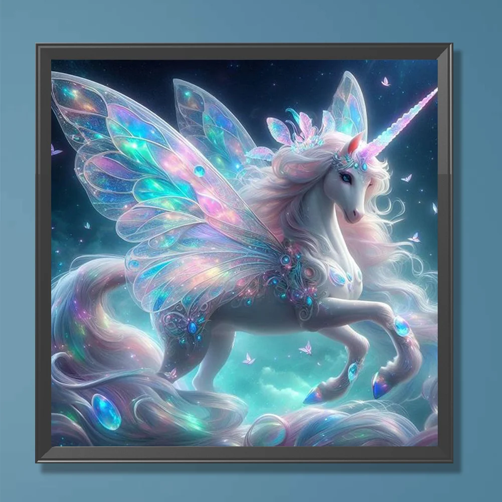 Diamond Painting - Full Round Drill - Dream Unicorn(Canvas|30*30cm)