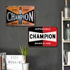 2PCS bougie d’allumage championne - Ensemble de panneaux en métal(20*30cm/30*40cm) - Garage