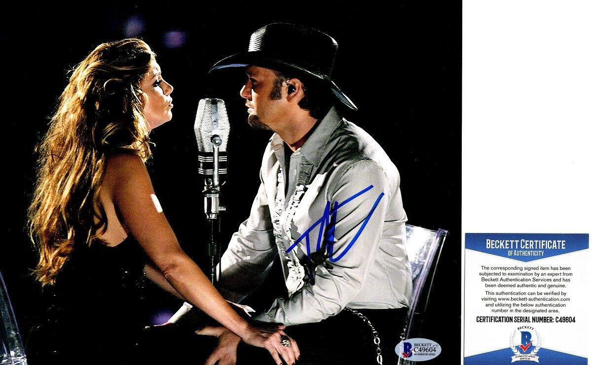 Tim McGraw Signed Autographed Country Music Singer 8x10 Photo Poster painting - Beckett BAS COA