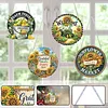 4Pcs Diamond Painting Farm Window Pendants Suncatcher Hanging Kits for Home Porch Farmhouse