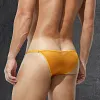 Men's Low-Rise Sexy Ice Silk Ultra-Thin Transparent Bikini Briefs