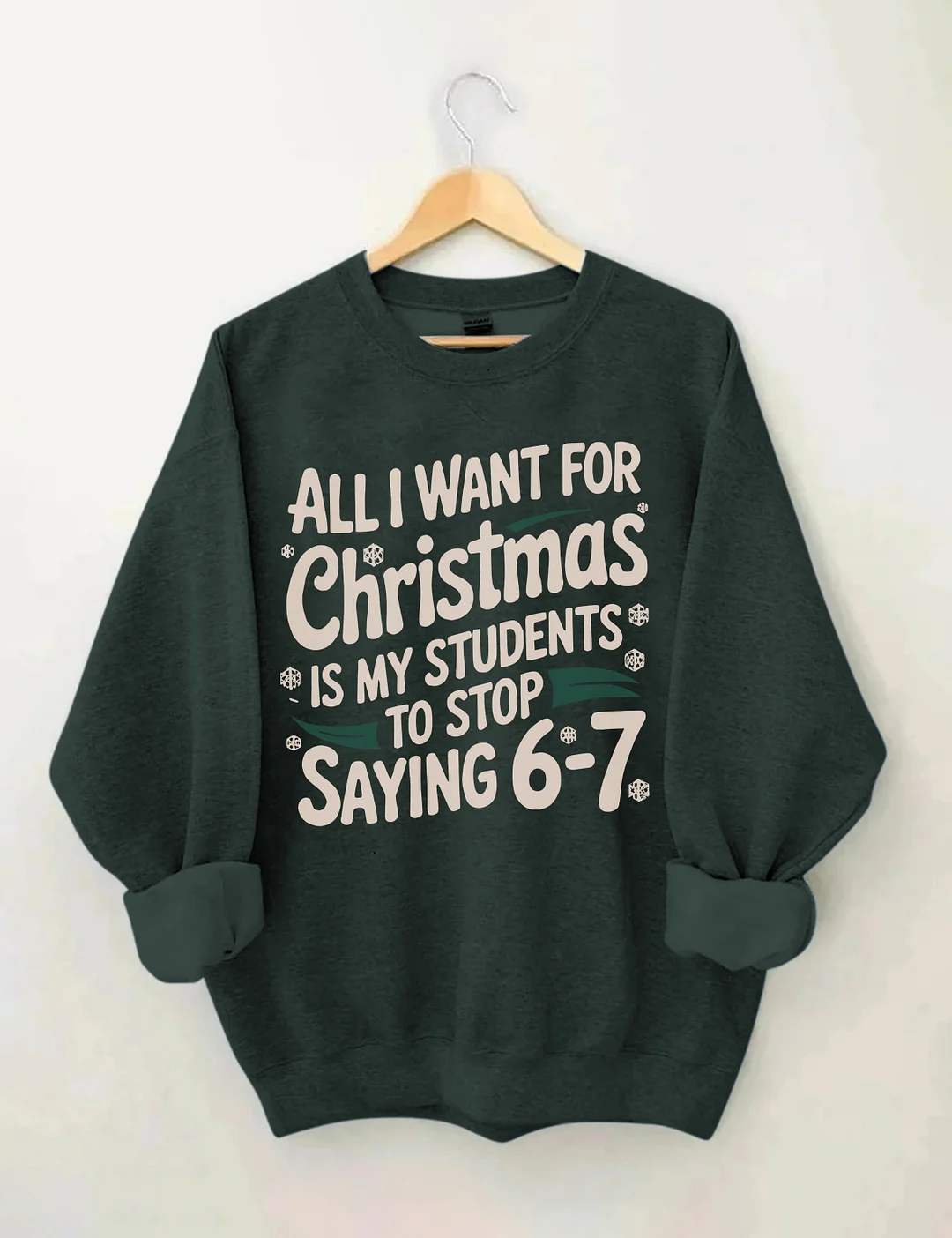 All I Want For Christmas Is My Students To Stop Saying 6-7 Sweatshirt