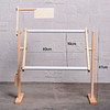 (US Local)Wooden Cross Stitch Frame Height Adjustable Embroidery Floor Stand Rack (S)
