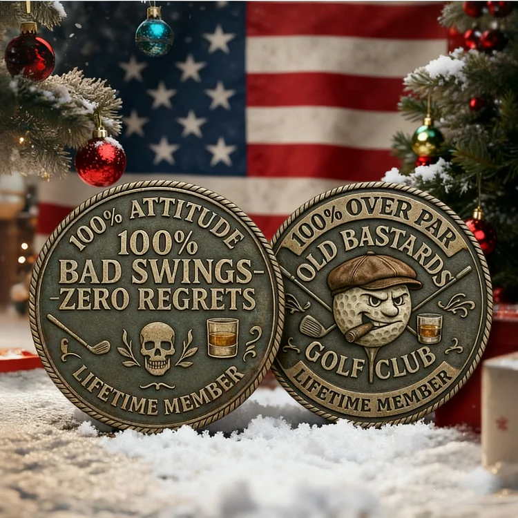 ⛳️ "100% OVER PAR" Old Bastards Golf Club - Lifetime Member Coin