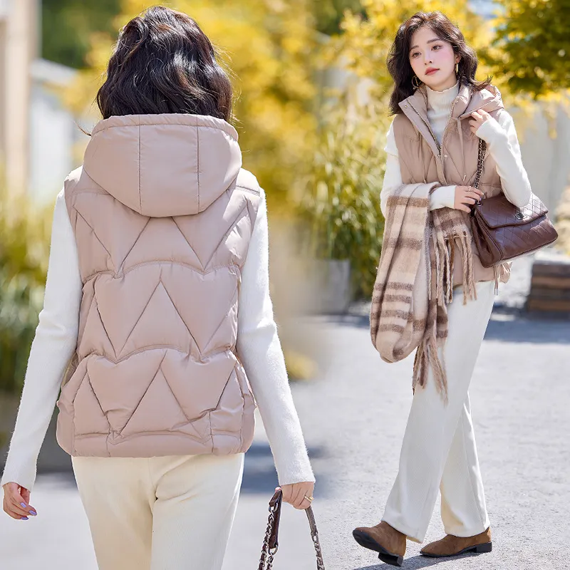 Uveng Autumn And Winter Fashion Foreign Style Reduce Age Mother Down Cotton Jacket Coat Female Winter Short Money Loose And Thick Women Cotton Horse Clip