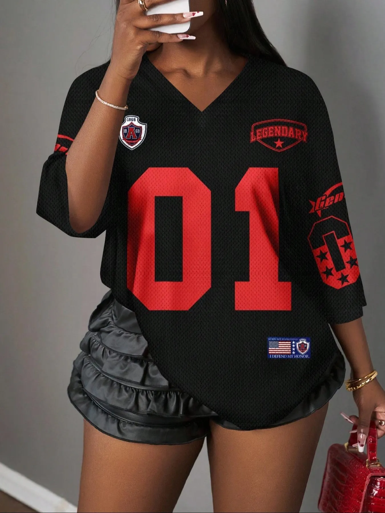 Y2K American Vintage Mesh Breathable Sports Shirt for Women, V-Neck Digital Print T-Shirt, Hip Hop Style Party Top, Gym Workout Tee, Streetwear, Gym Athletic Clothes, Gym Workout Tops Y2K American Vintage Mesh Breathable Sports Shirt for Women, V-Neck Digital Print T-Shirt, Hip Hop Style Party Top, Gym Workout Tee, Streetwear, Gym Athletic Clothes, Gym Workout Tops