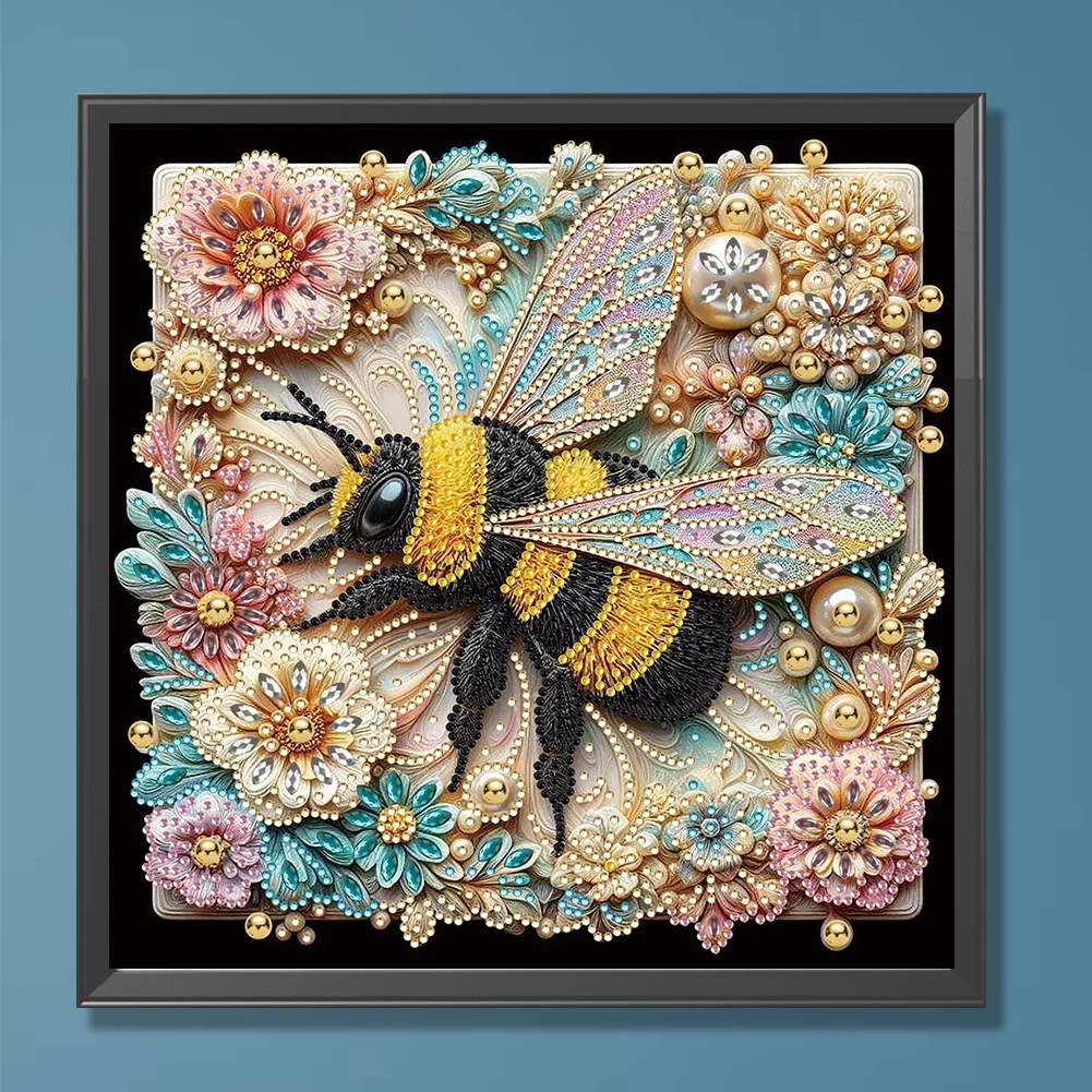 Diamond Painting - Partial Special Shaped Drill - Bee(Canvas|30*30cm)