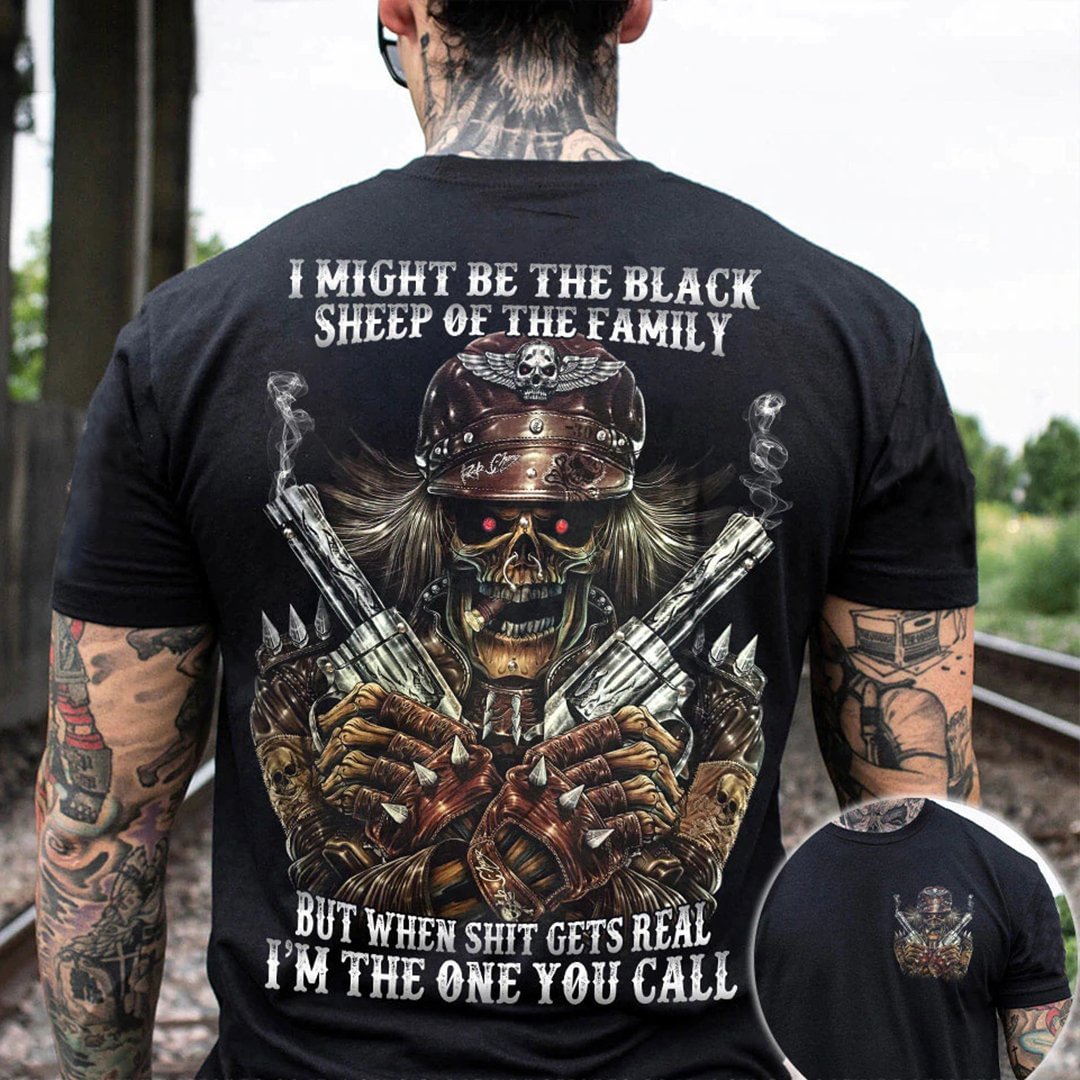 Black Sheep Skull G All Over Print Mens Short Sleeve T-Shirt