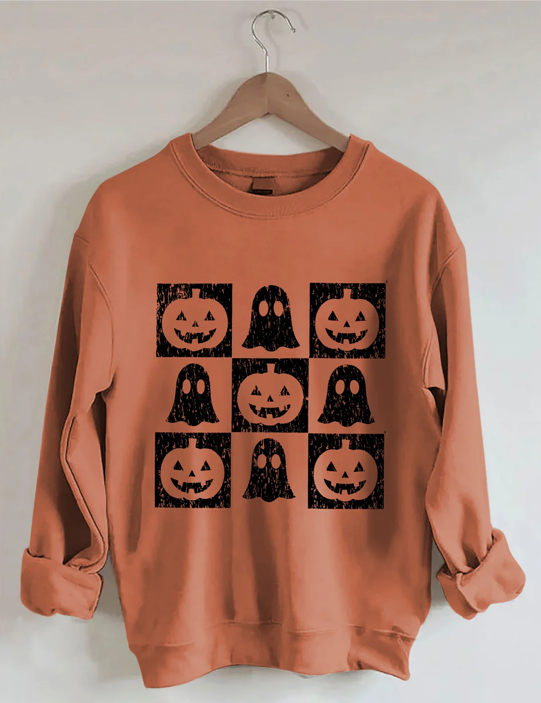 Checkered Halloween Sweatshirt