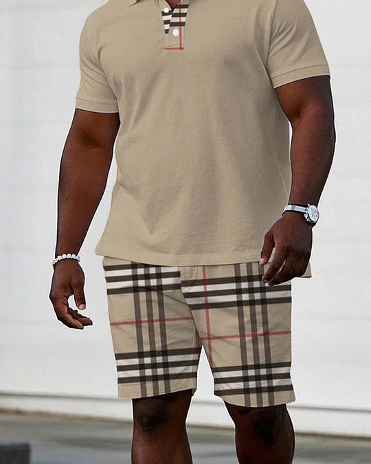 Big \u0026 Tall Men's Polo Shorts Sets | Casual Prints | Biggmans