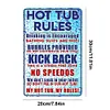 Hot Tub Rules - Vintage Metal Signs - 20*30cm - Warning