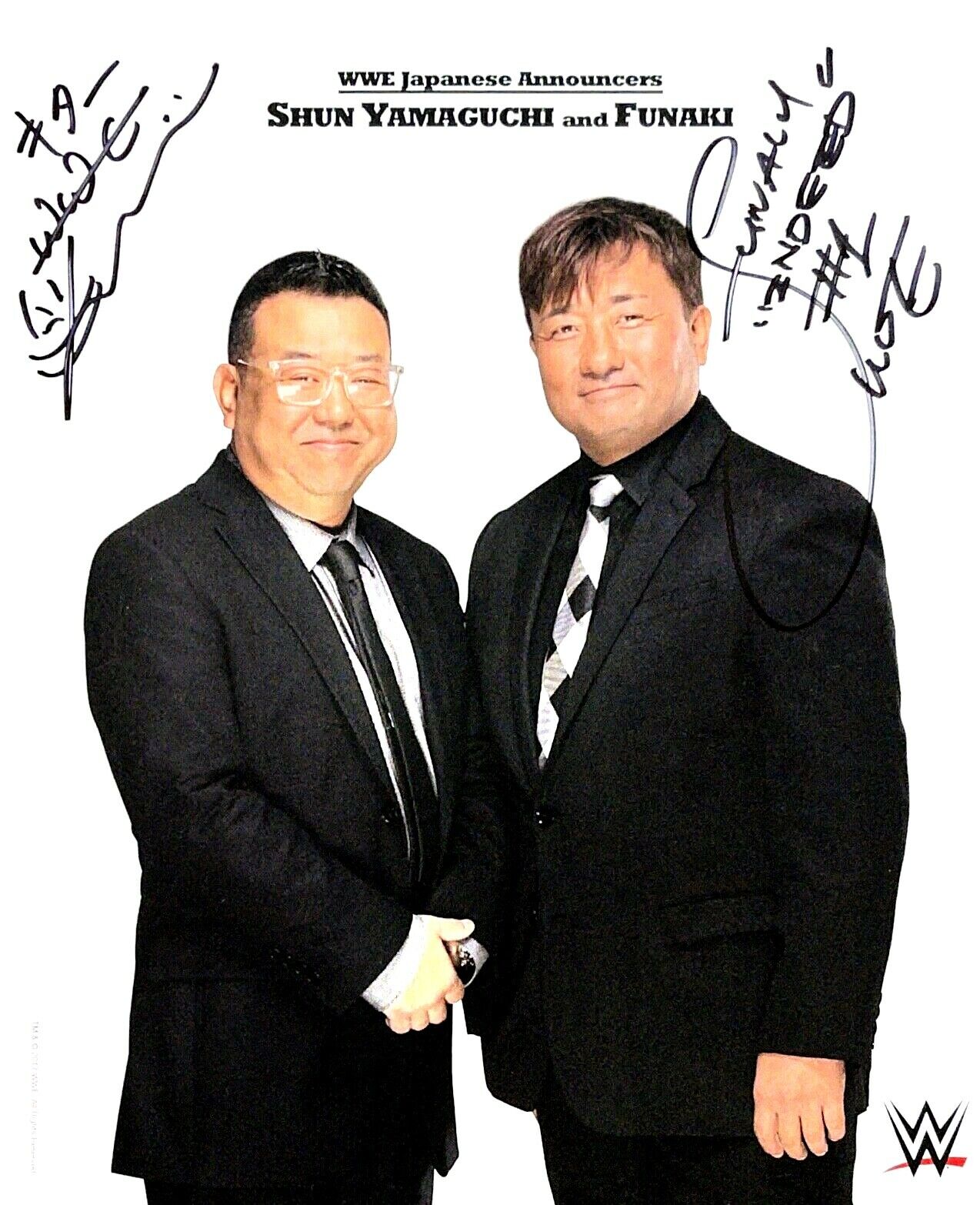 WWE FUNAKI AND SHUN HAND SIGNED AUTOGRAPHED 8X10 ORIGINAL PROMO Photo Poster painting WITH COA