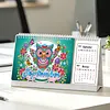 Owl Diamond Art Monthly Flip Tabletop Calendar January 2027 - December 2028 Small Desktop Calendar Planner 24 Months for Living Room Bedroom Office Desk Gift Giving