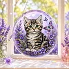 DIY Kitten Garden 3D-Effect Special Shaped Diamond Painting Pendant Crystal Suncatcher (Single-Sided)