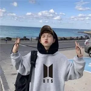 Bts logo hot sale hoodie