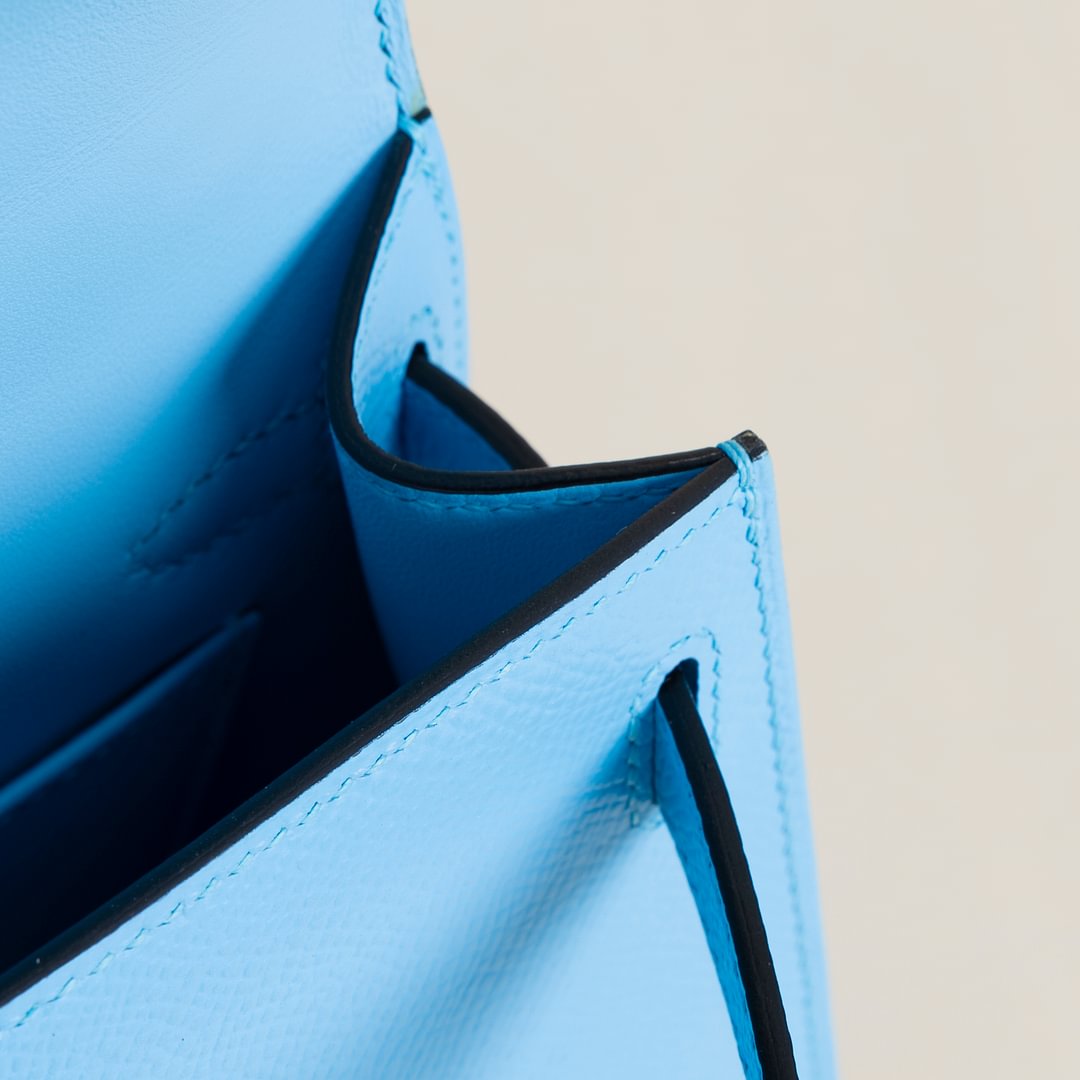 Mini Kelly II Epsom  7N Celeste PHW