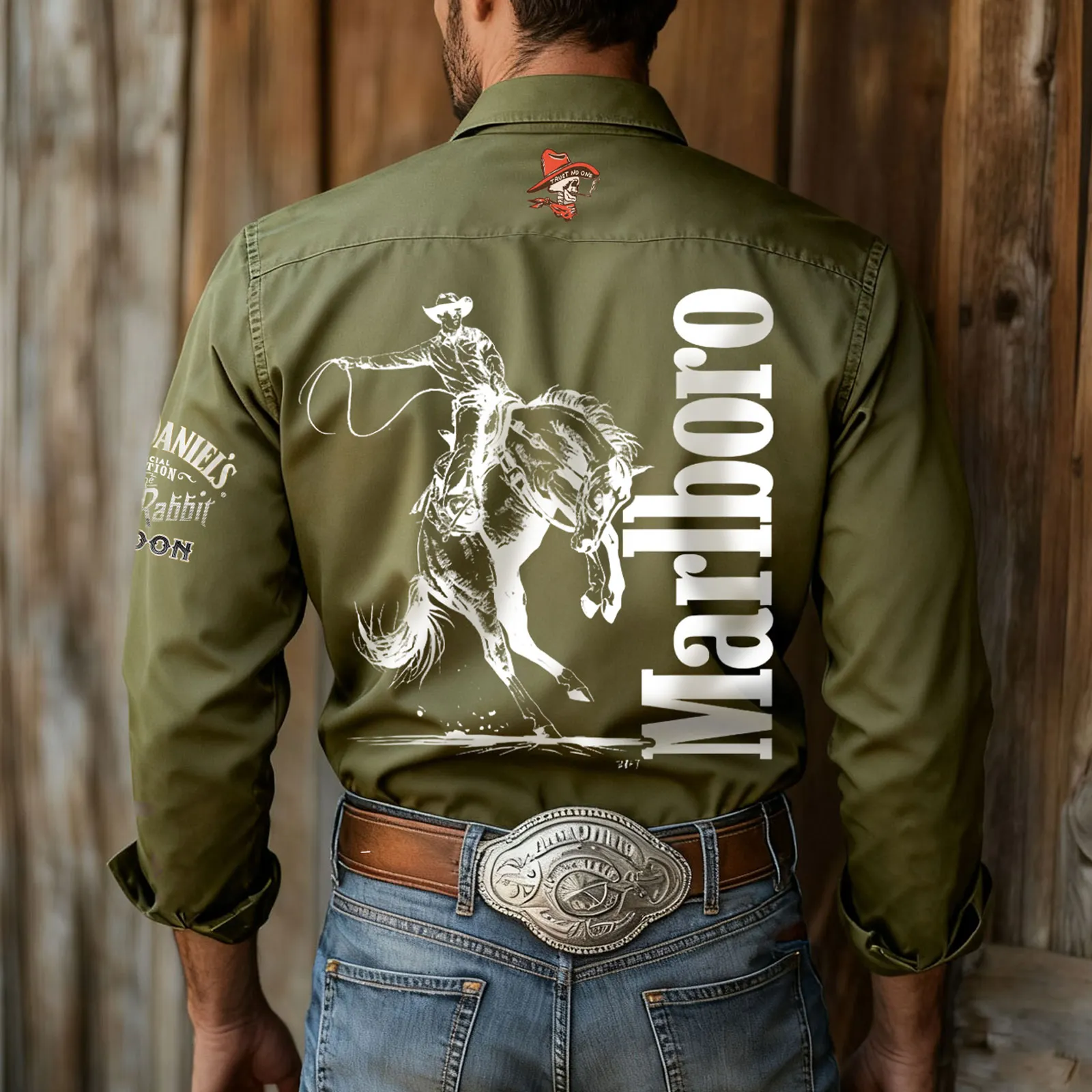 Men's Western Denim Shirt - Perfect For Holidays And Casual Wear