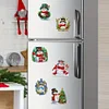 6Pcs Diamond Painting Acrylic Christmas Snowman Fridge Stickers