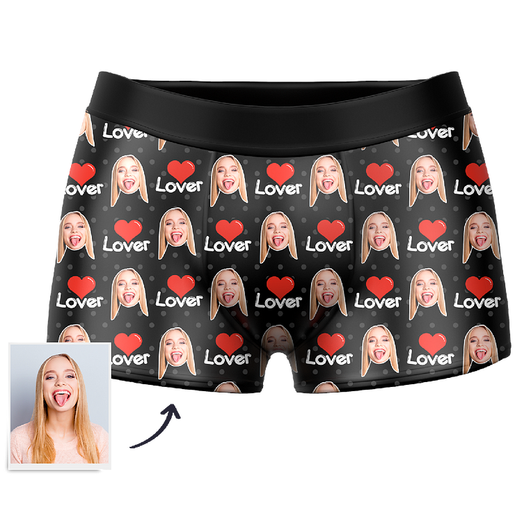 Custom Lover Face Boxer Shorts