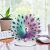 (US Only)Acrylic 2D Flat Peacock DIY Diamond Painting Desktop Ornaments Kit for Decor