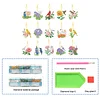 15Pcs Flowers Animals DIY Double Sided Diamond Painting Keychain Kits for Adults