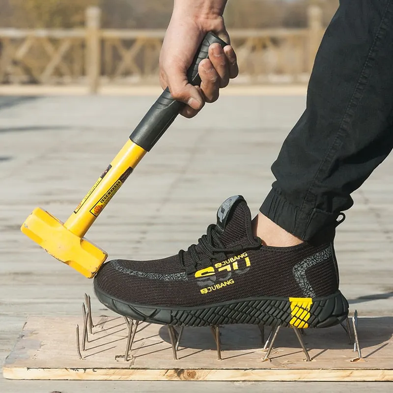 Men's Safety Shoes With Steel Toe Cap Casual Men's Boots Breathable Indestructible Sneakers Ankle Working Security Sport Shoes