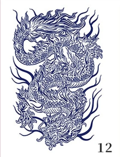 Dragon Juice Ink Tatouage Semi Permanent Temporary Tattoo Stickers Waterproof Lasting Tatuajes Temporales Hombre Art Fake Tattoo
