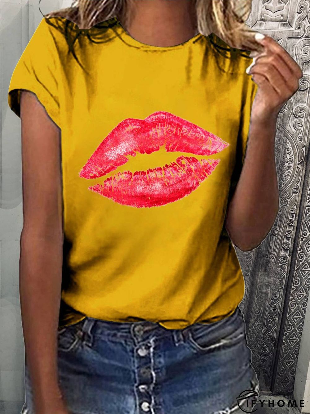 Woman Casual Cotton Short Sleeve T-shirt | IFYHOME