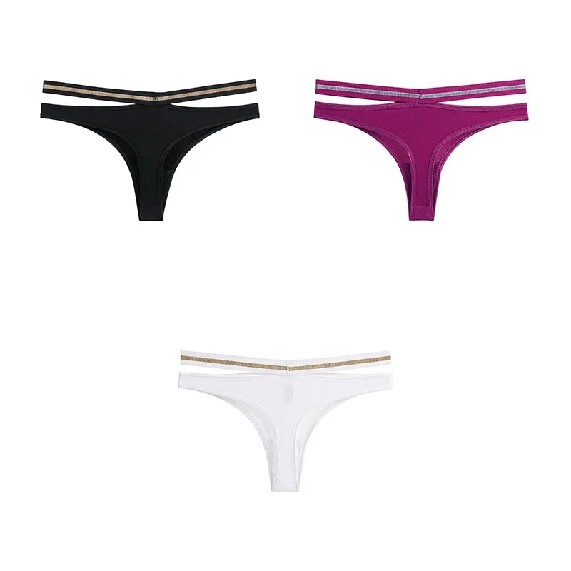 3pcs Seamless Underwear For Woman Sexy Thongs Women's Lingerie Bikini Sports Female Panties Ice Silk Woman Intimates BANNIROU