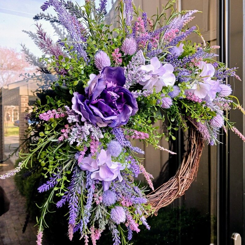 💖Mother's Day Sale💖45%OFF-LAVENDER FIELDS Grapevine Wreath