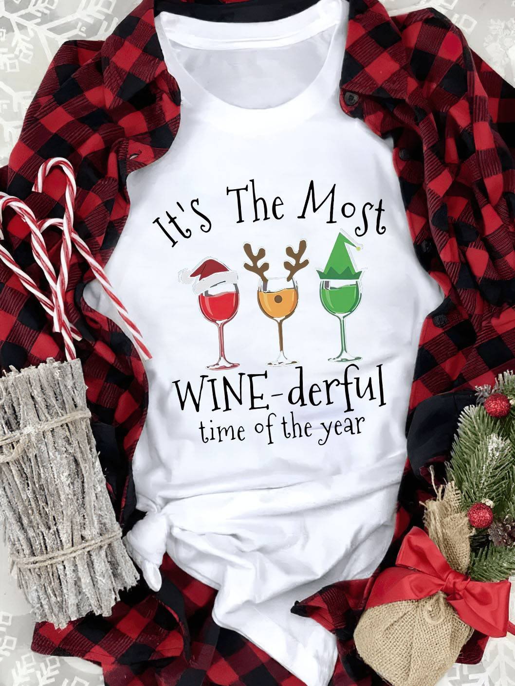 It's The Most Wine-derful Time Of The Year Print Casual Tee