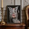 Crystal Butterfly Fringe Mask Special Shaped 5D DIY Partial Drill Diamonds Dots Gem Art Kits 11.81x15.75Inch Diamond Dots Paintings Diamonds Paintings Gem Art for Adults Beginners Home Decor