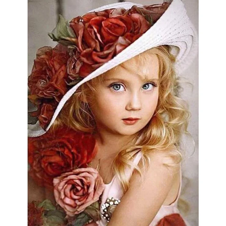 Full Round Diamond Painting Little Girl (40*30cm)